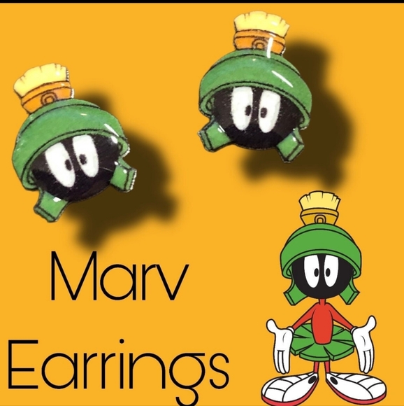 Marvin the Martian studs earrings - Picture 3 of 4